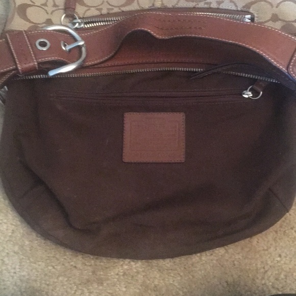 Coach purse. Brown leather. - Picture 6 of 8